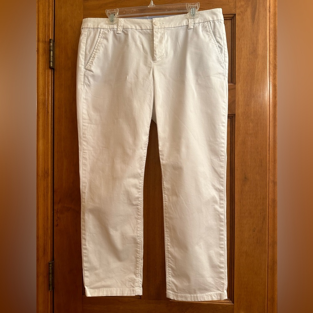 Women’s Straight-Leg White Pants Size 12